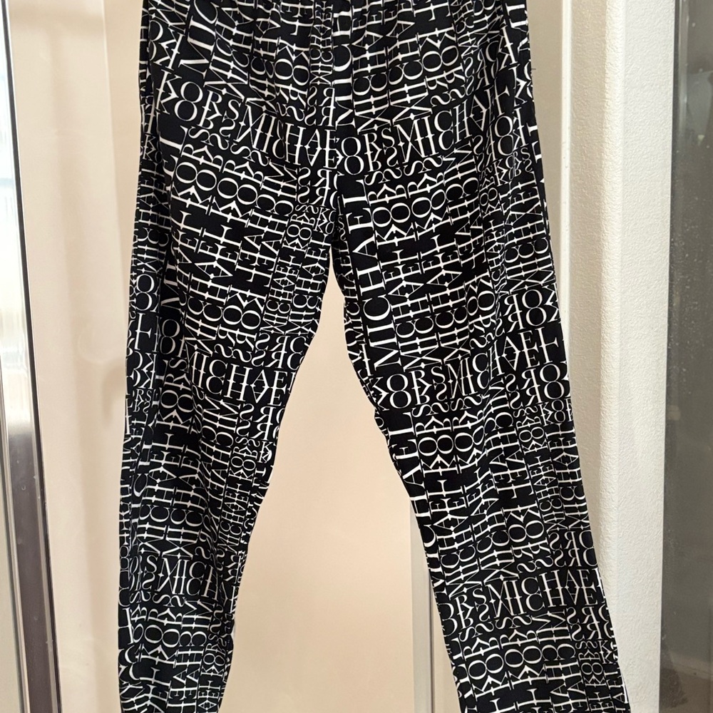 Michael Kors Men’s Black and White Logo Pajama Pants